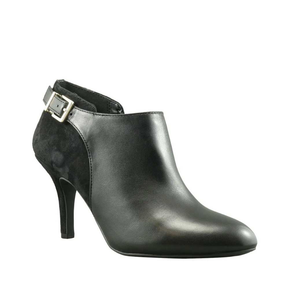 New Essex Lane Jasmine Leather Buckle Ankle Pointed Shootie